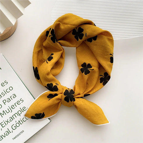 55cm Laies Cotton Linen Square Scarf for Women