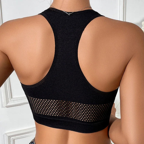 Women’s Off Shoulder Fishnet Crop Top