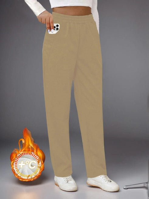 Women's Casual Straight Leg Pants with Pockets