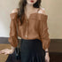 ZANZEA Off Shoulder Pleated Blouse for Women