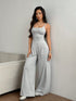 Elegant Women's Knitted Jumpsuit in Black and Grey