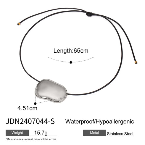 Youthway Minimalism Glossy Shine Stainless Steel Necklace