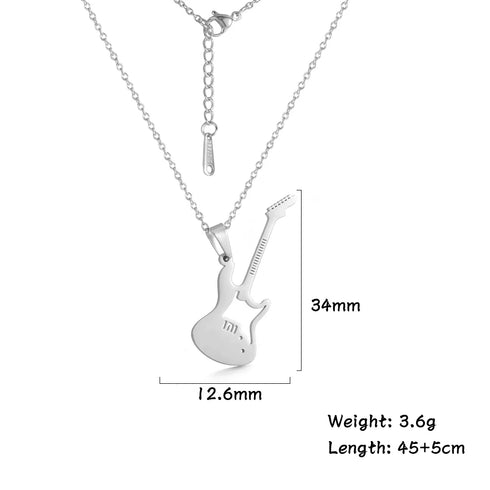 Guitar Pendant Necklace for Women