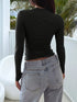 Hot Basic Square Neck Slim Women's Bottoming Clothing Casual Solid Long Sleeve Tops Versatile Fashion Multi-Color Blouse Gifts