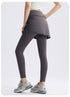 2 in 1 High Waisted Yoga Pants with Side Drawstring