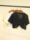 Lightweight Black V-Neck Cropped Cardigan for Women