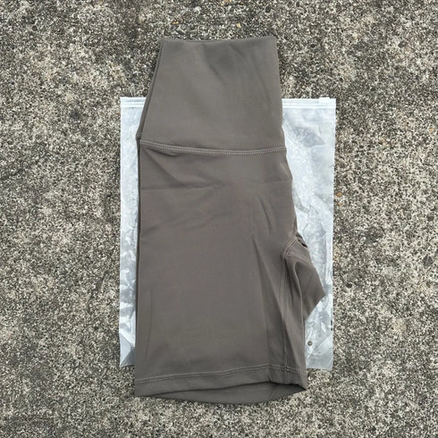 Solid Colour High Waist Yoga Shorts for Women