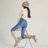 High Waist Thermal Denim Jeans for Women