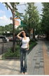 Gothic Embroidered Wide Leg Jeans for Women