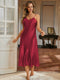 Elegant Adjustable V-Neck Ankle-Length Nightgown