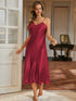 Elegant Adjustable V-Neck Ankle-Length Nightgown