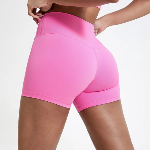 Hearuisavy High Waist Yoga Shorts Women Buttock Lift Slim Fit