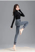 Women's Fleece-Lined High-Waisted Slim Fit Jeans