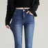 High Waist Thermal Denim Jeans for Women