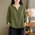 2025 ZANZEA Autumn Blouse Women V Neck Long Sleeve Tops Casual Solid Loose Shirt Female OL Work Blouses Retro Tunic Blusas Mujer