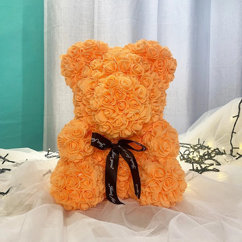 Artificial Rose Teddy Bear Home Decor Gift
