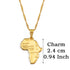 Anniyo Africa Map Pendant Necklace - Silver & Gold