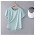 DRUR Women Sports T-shirt Short Sleeve Quick Dry Loose Compression Shirt Female Summer Fitness Sweatshirt Running Gym Tops New
