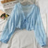 Summer Ruffled Chiffon Long Sleeve Blouse