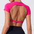 Ctenkevet Women's Yoga Crop Top with Back Detail