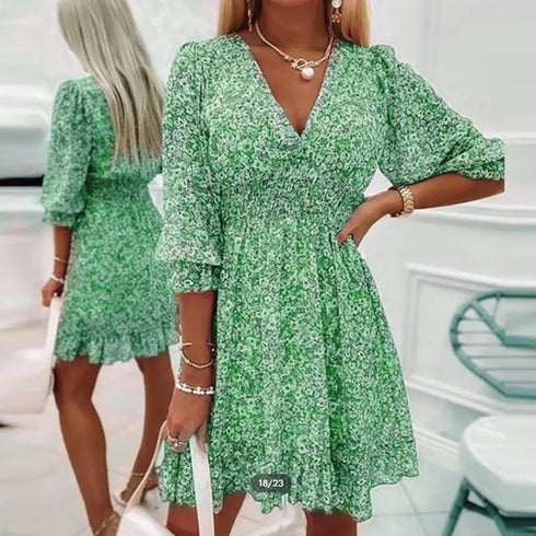 Women’s Bohemian Nipped Waist Summer Dress