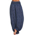 Plus Size Printed Wide Leg Harem Pants