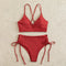 Cikini V-Neck Lace-Up Bikini Set for Women