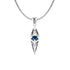 Stylish Blue Stone Geometric Pendant Necklace
