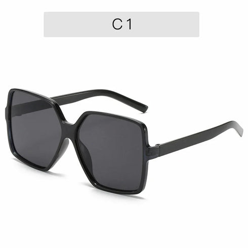 Black Square Oversized Sunglasses for Women