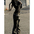 SHECI Black Low Waist Cargo Jeans