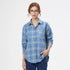 Loose Women's Plaid Shirt - Long Sleeve Casual Blouse