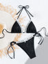Floral Print Triangle Bikini Set with Brazilian Bottoms