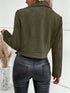 Faux Suede Biker Jacket with Zipper Detail