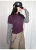 Tonngirl Y2K Vintage Long Sleeve Patchwork T-shirt