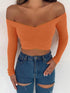 Women’s Off Shoulder Long Sleeve T-Shirt