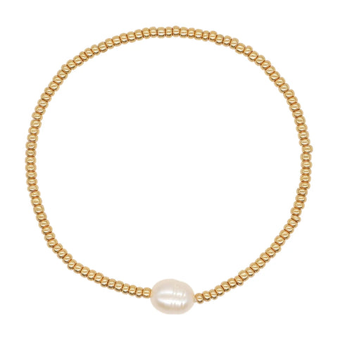 Miyuki Golden Bead Stretch Bracelet for Women