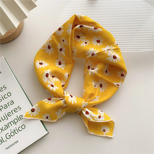 55cm Laies Cotton Linen Square Scarf for Women
