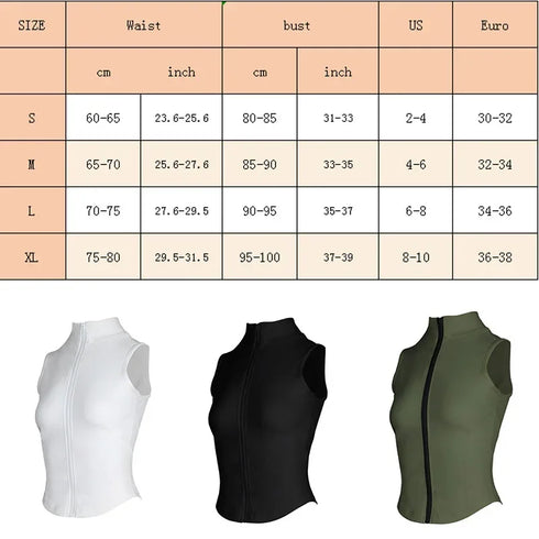 Aiithuug Athletic Zip Up Sleeveless Sweat Vest Jacket
