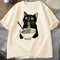 Funny Cat Noodle Ramen T Shirt for Foodie Lovers Unisex Short Sleeve Casual Top for Men Women