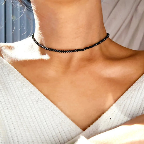 Summer Multilayer Handmade Necklace with Crystal Pendant