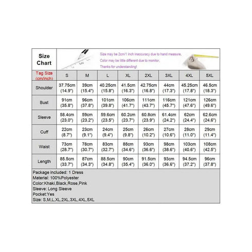 VONDA Summer Mini Dress with Long Sleeves and Pockets