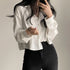 Long Sleeve Casual Blouse with Pockets