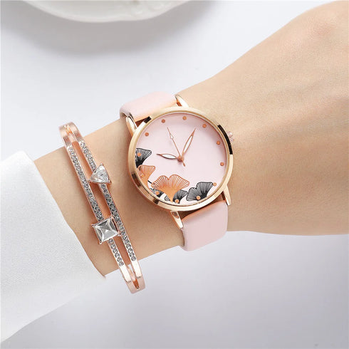 Elegant Black and White Design Ladies' Quartz Watch