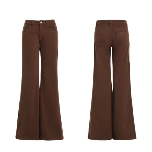 Women's High Waist Wide Leg Denim Trousers