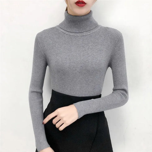 Women’s Knitted Turtleneck Pullover Jumper