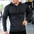 Men's Sport T-shirts Hoodie Fitness Running Shirts Tops Long Sleeve Workout Male Tops Tee Sportwear Training Sweatshirt Men