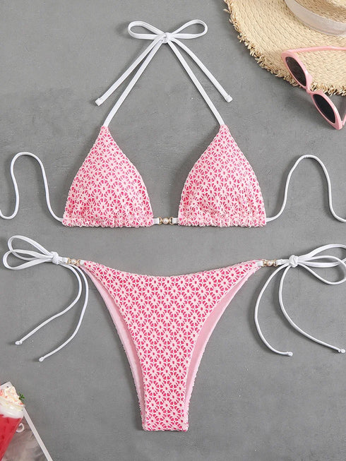 Lace-Up Micro Bikini Set for Women