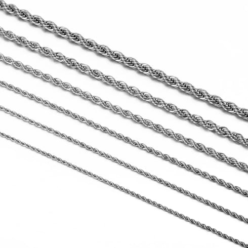 925 Sterling Silver Rope Chain Bracelet - Unisex Fashion Accessory