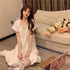 White Knee-Length Summer Nightgown for Women