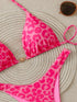 Leopard Print Triangle Bikini Set